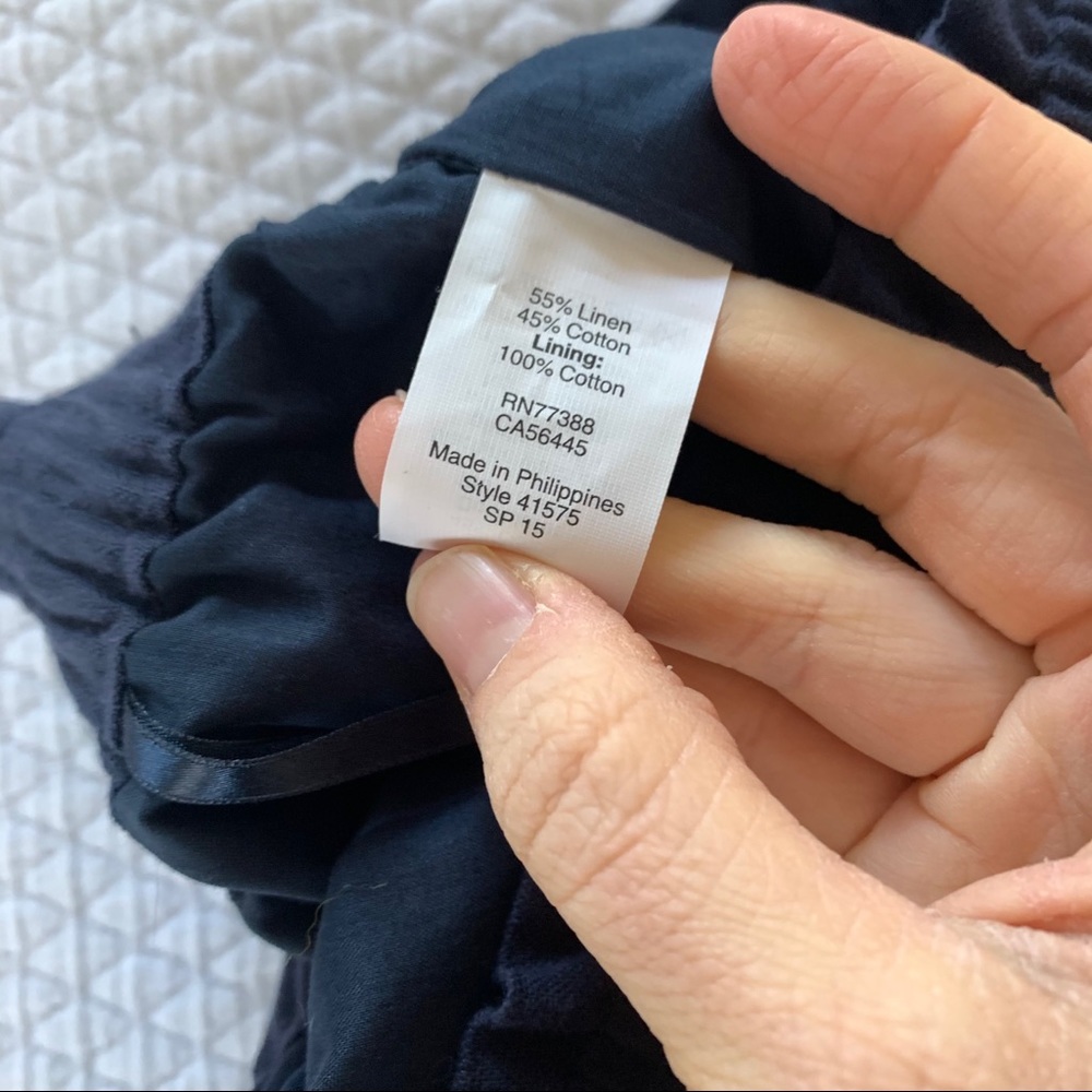 J. Crew Factory Sidewalk Skirt • Linen Blend Navy - Picture 5 of 9